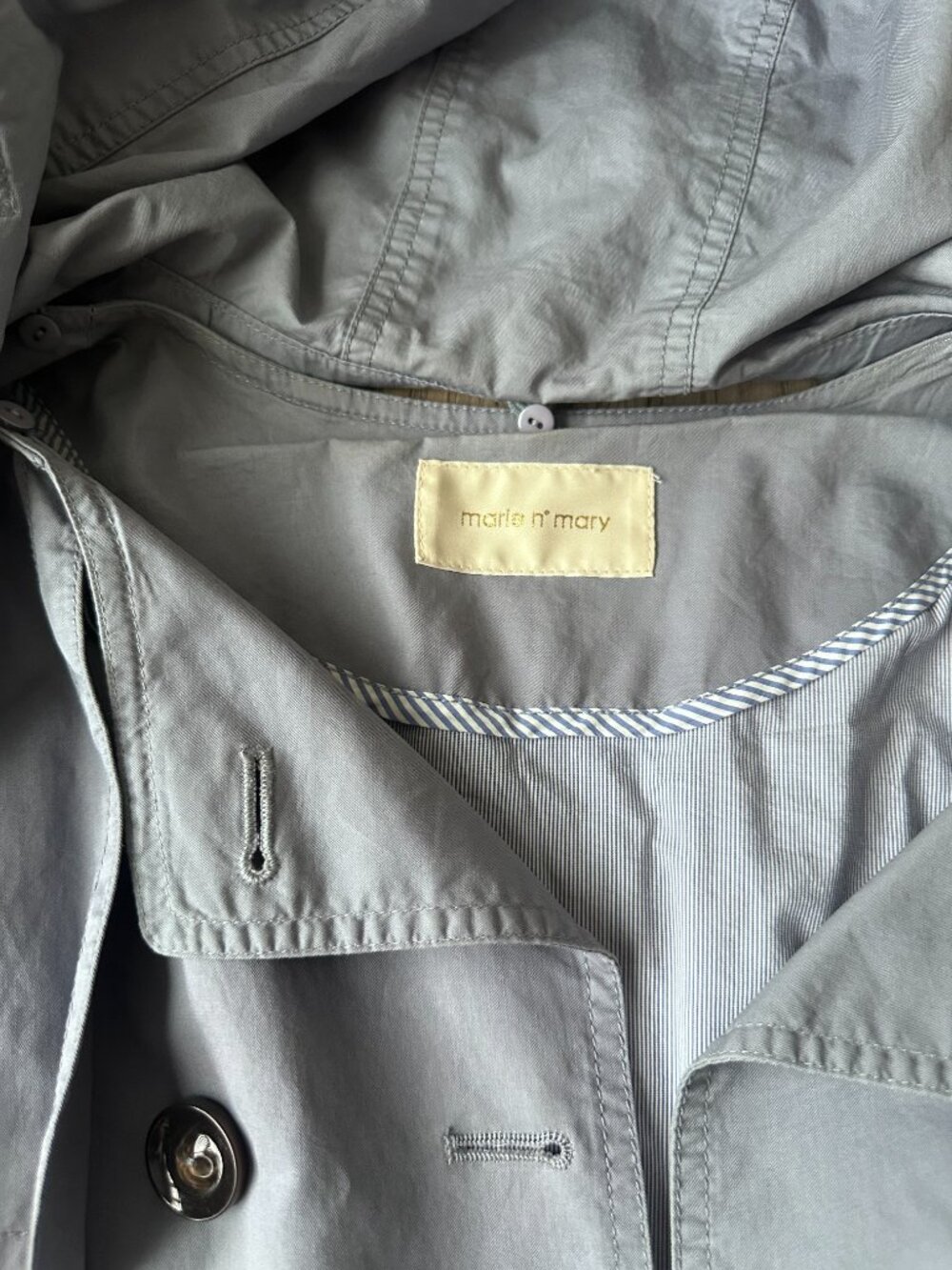 Marie n' Mary Grey Double-Breasted Short Sleeve Jacket - Picture 3 of 6
